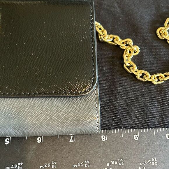 Marc Jacobs Stylish Black & Gray Women's Bag Wallet On Chain for Cards and Phone - Picture 8 of 10